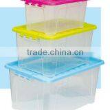 Plastic storage box lock lid