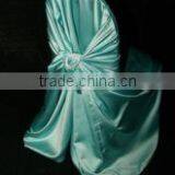 Cheap and Fancy Satin Self-tied Chair Cover/decorative Satin Back-tied Chair Cover for Wedding Banquet Hotel thumbnail-2