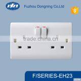 Double 13A Switched Socket With Light EH23