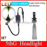 2500LM no Fan Newest 5th Generation High Power Led Headlight Bulb h7 Flexible Good Quality Head Lamp thumbnail-1