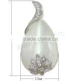 Plated 925 Sterling Silver Cats Eye Pendants thumbnail-1
