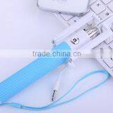 Universal Pink Mini Foldable Wired Selfie Stick Android Aluminium Monopod With Cable thumbnail-3
