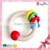 2015 China Hot Sale Promotional Baby Toys Wooden Baby Rattle thumbnail-1