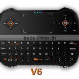 Hot Selling V6 Mini keyboard Wireless remote Touchpad, Battery High Quality I9 Wireless Air Mouse