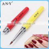 ANY New Colorful Plastic Handle Nail Art 3D Sculpture Nail Pure Sable Hair Brush