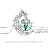 Best Selling Boho New Moon Tree of Life Pendant Necklace thumbnail-3