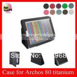 Leather Case For Archos 80 Titanium ,For Archos 80 Titanium Leather Case,free Shipping,Black