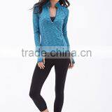 Great Performance Sportswear Wholesale Stretchable Fabric Ladies Running Plain Hoodie Jackets With Thumb Holes thumbnail-3