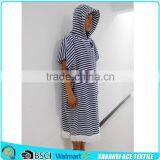 100% Cotton Terry Cloth STRIPES Woven Surf Poncho Beach Towel for Men thumbnail-1