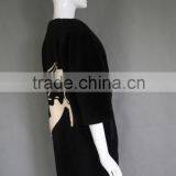 Hot Sale Embroidery Medium Sleeve Women Long Overcoat Shearing Sheep Fur Coat Parka With Real Lamb Fur Supplier's Choice thumbnail-3