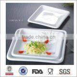 White Ceramic Square Plate thumbnail-1