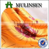 Mulinsen textile fabric manufacturer hotsale shinny spandex printed polyester satin
