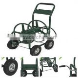 metal four wheel garden hose reel cart