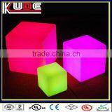LED Cube Stool Illuminated Bar Furniture Bar Plastic Cube Stool White Cube Stool