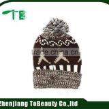 Embroidered Knitted Hat With Top Ball thumbnail-1
