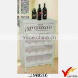 French Chic Retro White Wood Wine Organizer
