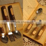 cheap fork spoon wooden handle customize make wholesale hotsale