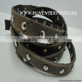 Flat Leather With Studs -Full Vintage Taupe Tiger thumbnail-1