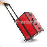 Pro 2 Wheel Rolling Aluminum Lockable Makeup Cosmetic Train Case thumbnail-6