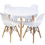 Modern MDF Top Wood Dining Table Round Dining Table