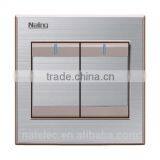 2 Gang 2 Way Electric UK Luxury Wall Switch