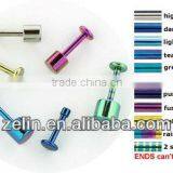 Titanium Flat Back Labret Ring Lip Rings Body Piercing Jewelry