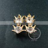 18mm Gold Plated Brass Zircon Imperial Crown Pendant Charm DIY Supplies Findings 1800148 thumbnail-3