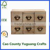 Drawer Makeup Box Wooden Drawer Storage Box 6 Drawer Cabinet Box thumbnail-3