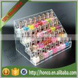 Top Selling 32pcs 4 Tiers Acrylic Nail Polish Cosmetics Display Rack Clear Colour thumbnail-2