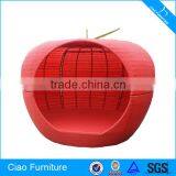 2016 Newest Outdoor Rattan Furniture Distinct Red Apple Round Sunbed thumbnail-1