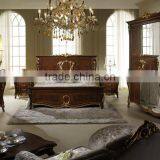 Hand Carved Luxury Classic Italian Wooden 5PCS Bedroom Furniture Set/Hot Sale Antique Home Bedroom Set(MOQ=1 SET) thumbnail-1