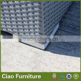 Outdoor Furniture Cover Grey Color Outdoor Sofa With Blue Cushion thumbnail-3