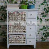 Beautiful and Practical Cabinet With Wooden and Wicker Drawer thumbnail-1