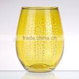 Colorful Textured Stemless Wine Glass Tumbler Water Drinking Cup thumbnail-5