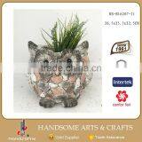 11 Inch Fiberglass Stone Garden Ornaments Owl Figurine Planter thumbnail-1