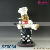 Happy Cute Resin Fat Chef Decoration thumbnail-1
