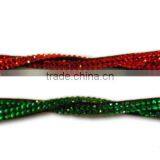 Rhinestone Bracelet With Zinc Alloy Locking Part, Hot Sale Gift Leather With Crystal Gem Decoration thumbnail-5