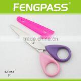 S2-1462 5" 2CR13 Stainless Steel ABS Plastic Handle Stationery Scissors / Kid Scissors With Plastic Holder thumbnail-2