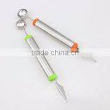 Fashionable Multifunction Stainless Steel Fruit Carving Knives Watermelon Hami Melon Balls Ice Cream Spoon thumbnail-1