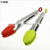 14015 Barbecue Grill Tongs Silicone Kitchen Serving Locking Food Tong thumbnail-3