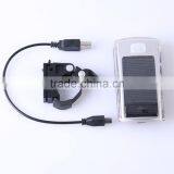 Fashion Rechargeable New 4 LED Bicycle Cycling Solar Headlight Front Head Lights thumbnail-5