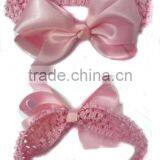Fashion Baby Crochet Headband With Bow thumbnail-1