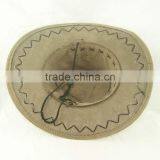 Brown Wool Felt Cowboy Hat, Wide Brim Sun Hat Top Quality thumbnail-3