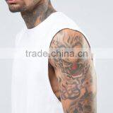 2017 High Quality New Design Custom White Color Gym Wear Comfortable 100% Cotton Fashion Men's Sport Tank Tops thumbnail-3