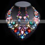 Fashion Big Crystal Water Drop Gems Necklace Jewelry Sets thumbnail-2