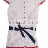 Organic Cotton Printed Girl's Cape Sleeve Summer Jumpsuit thumbnail-1