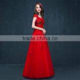 MGOO Cheap Price Wholesale Red Lace Long Prom Dress Ladies Elegant Chiffon Evening Dinner Long Dresses Handmade 2040 thumbnail-3