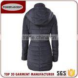 Newest Design Women Leisure Wearing Winter Hoody Padding Long Jacket thumbnail-2
