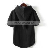 High Quality Custom 100% Cotton Men's Short Sleeve Blank Black Wizard Hoodie thumbnail-2