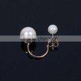 Elegant Lady Pearl Bead Gold Plated Ear Piercing Pin Earrings thumbnail-3